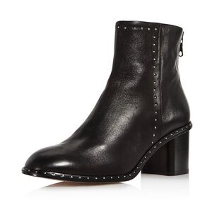 Rag and Bone Black Studded Ankle Booties